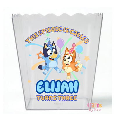 Personalised Birthday Popcorn Boxes | Custom Party Favour | Kids Birthday Party Snack Box | Movie Night Popcorn Container | Party Treat Box