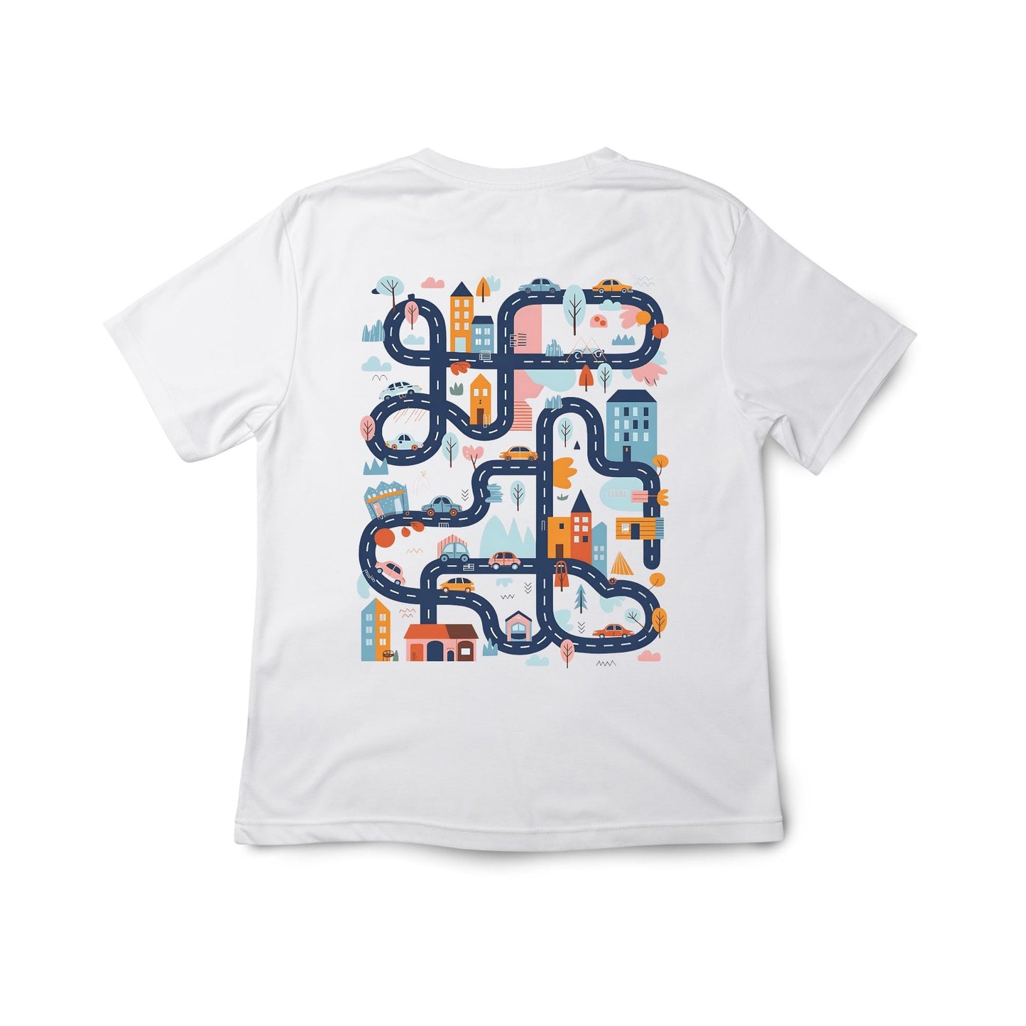 Tired Dads Club T-Shirt with Car Track Back Print | Funny Dad Shirt | Play on Daddys Back Tee | Fathers Day Gift | Dad Car Track T-Shirt