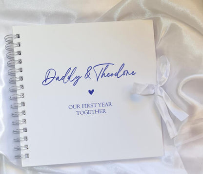 Daddy & Me - Our First Year Together Scrapbook | Personalised Baby Memory Book | First Year Keepsake Album | Father's Day Gift
