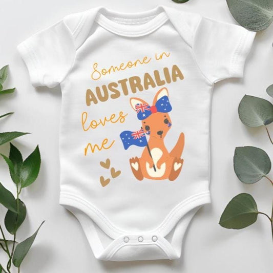 Someone In Australia Loves Me PNG | Printable Kangaroo Baby Design | Digital Download | Cricut PNG | Digital Design