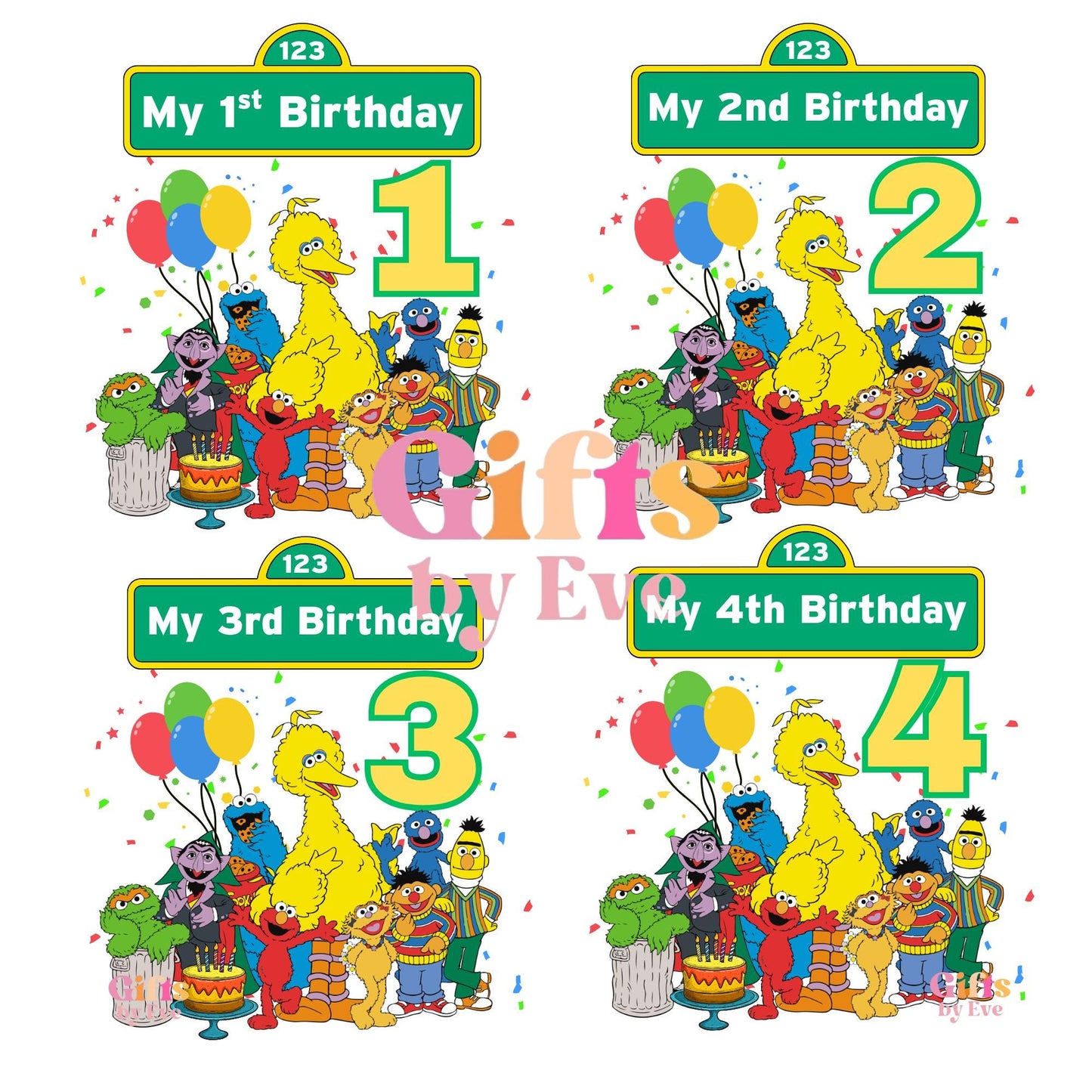 Personalised Character Birthday T-Shirt | Colourful Friends Birthday Tee | Custom Age & Name Party Shirt | Kids Birthday Outfit
