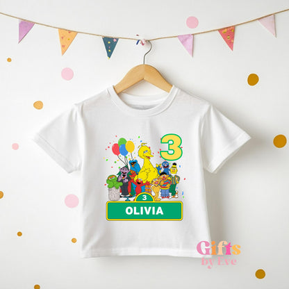 Personalised Birthday T-Shirt | Custom Name & Age Shirt | Kids Birthday Party Tee | Character Inspired Birthday Outfit