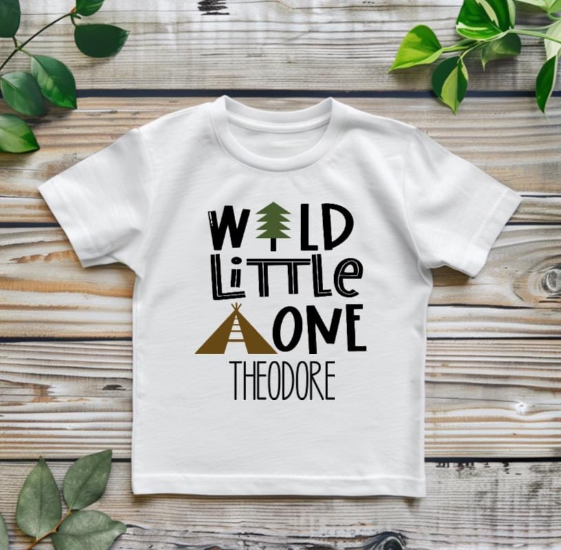 Wild Little One Birthday T-Shirt | Personalised First Birthday Shirt | Custom Name Birthday Tee | Wild One Party Outfit | First Birthday Tee
