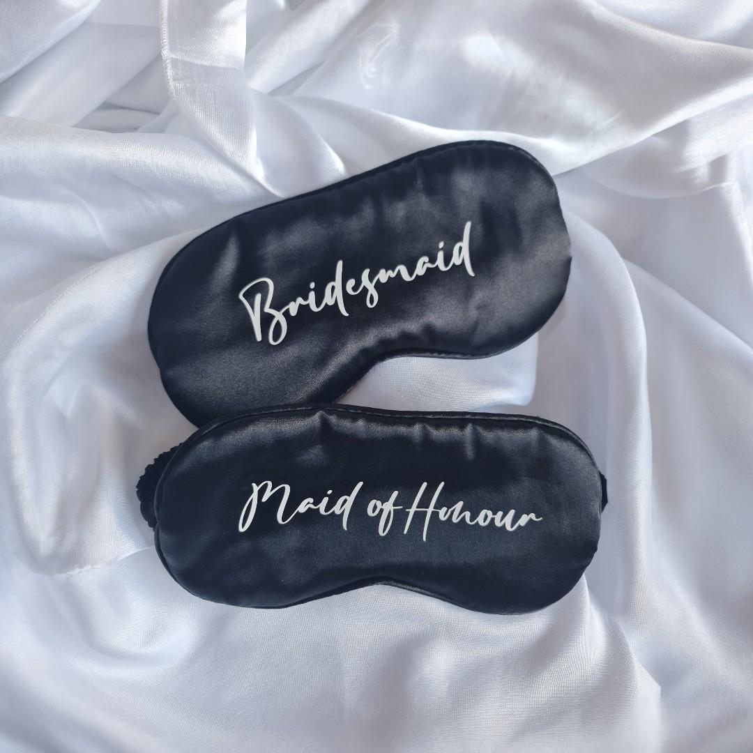 Personalised Satin Eye Mask | Custom Name Sleep Mask | Bridesmaid Gift | Travel Eye Mask | Self Care Gift | Personalised Gift