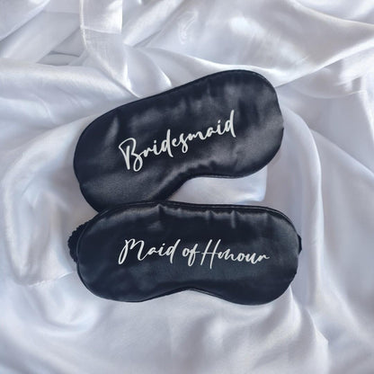 Personalised Satin Eye Mask | Custom Name Sleep Mask | Bridesmaid Gift | Travel Eye Mask | Self Care Gift | Personalised Gift