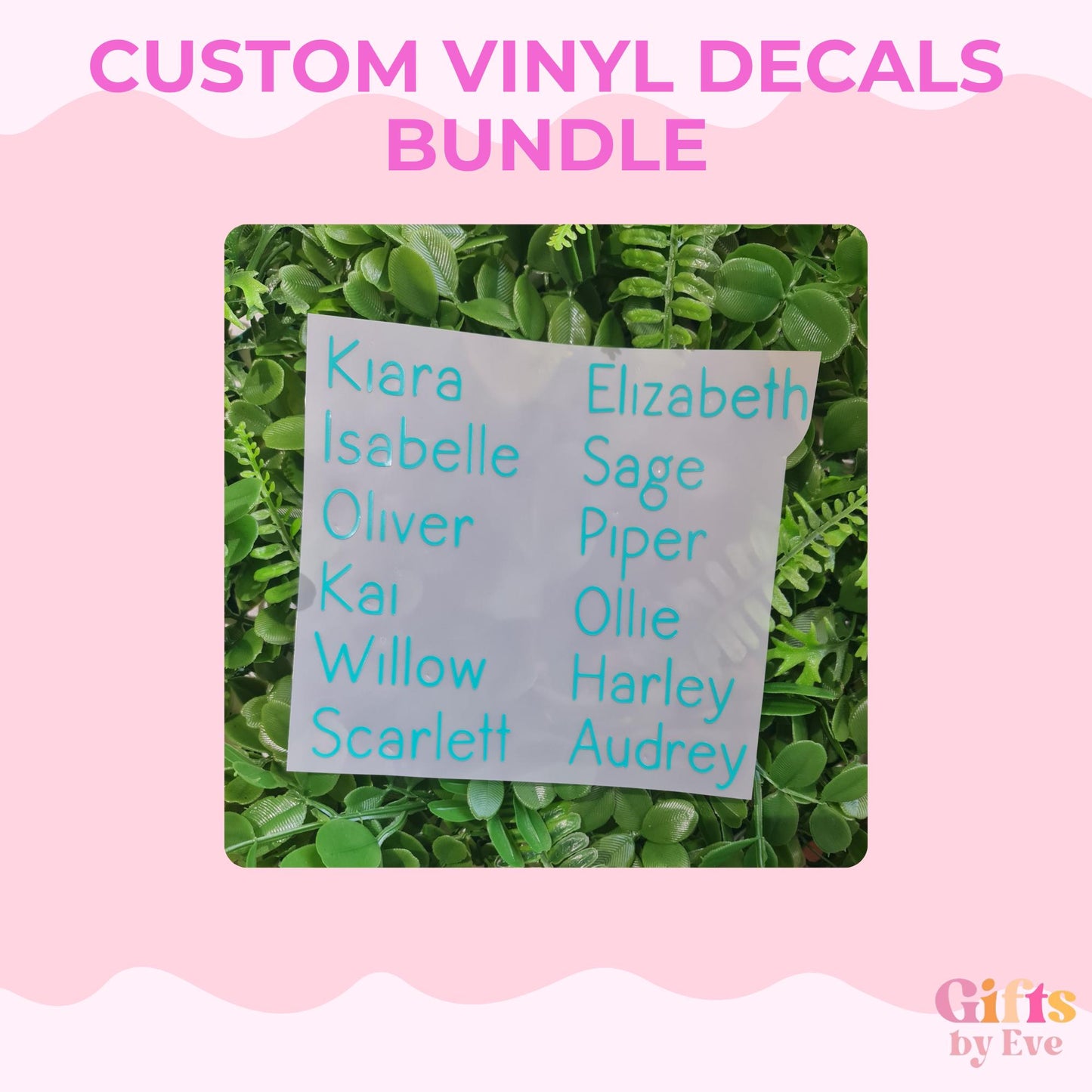 Custom Vinyl Name Labels | Personalised Sticker Decals for Kids, School & Party Items