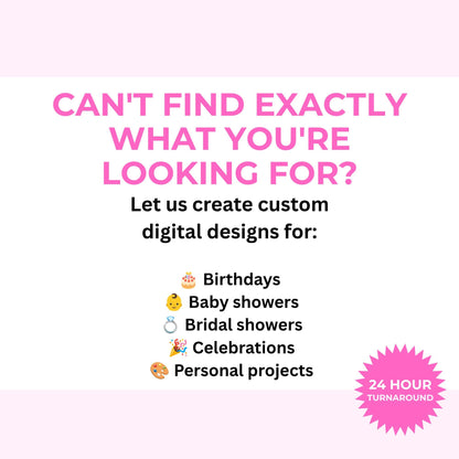 Custom Digital Download Image | Personalised PNG & JPEG Design | Custom Party, Birthday And Celebration Artwork | 24 Hour Turnaround