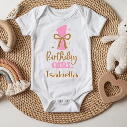 Personalised 1st Birthday Girl Bodysuit | Custom Name First Birthday Outfit | Birthday Princess Bodysuit | One Year Old Girl Birthday