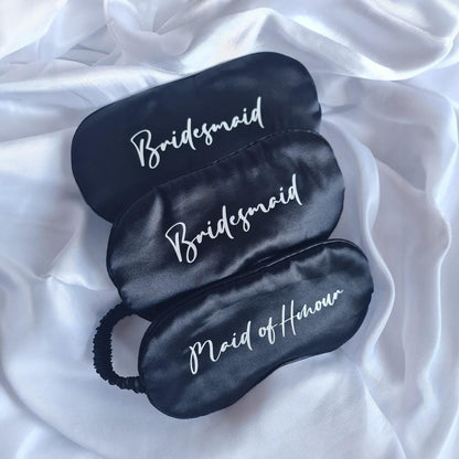 Personalised Satin Eye Mask | Custom Name Sleep Mask | Bridesmaid Gift | Travel Eye Mask | Self Care Gift | Personalised Gift
