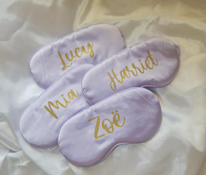 Personalised Satin Eye Mask | Custom Name Sleep Mask | Bridesmaid Gift | Travel Eye Mask | Self Care Gift | Personalised Gift