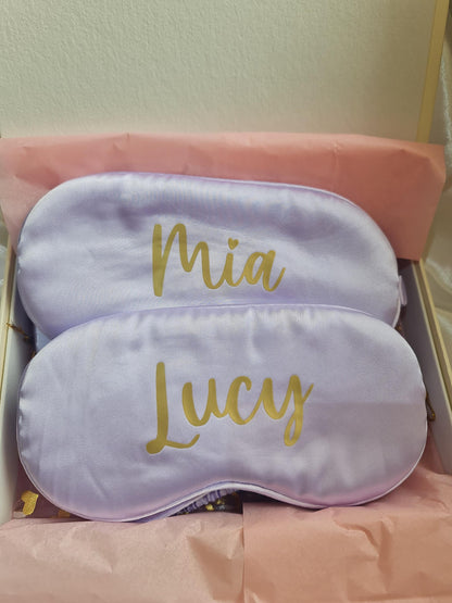 Personalised Satin Eye Mask | Custom Name Sleep Mask | Bridesmaid Gift | Travel Eye Mask | Self Care Gift | Personalised Gift