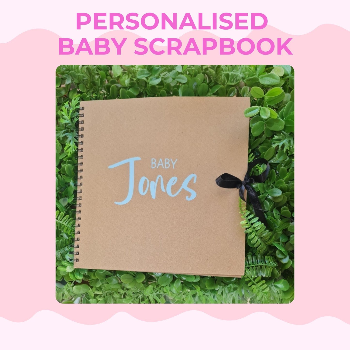 Personalised Baby Memory Book / Scrapbook | Custom New Baby Keepsake | Newborn Milestone Journal | Baby Shower Gift