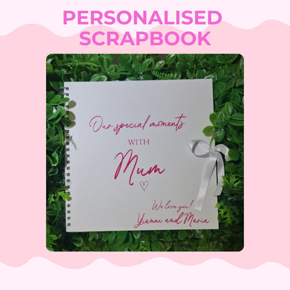 Personalised Special Moments with Mum Scrapbook | Memory Book | Mother's Day Gift | Family Keepsake Album