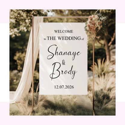 Custom Iron On Baby Shower Decal | Personalised Fabric Backdrop Transfer | DIY Baby Shower Sign | Welcome Sign Iron On | Event Backdrop Sign