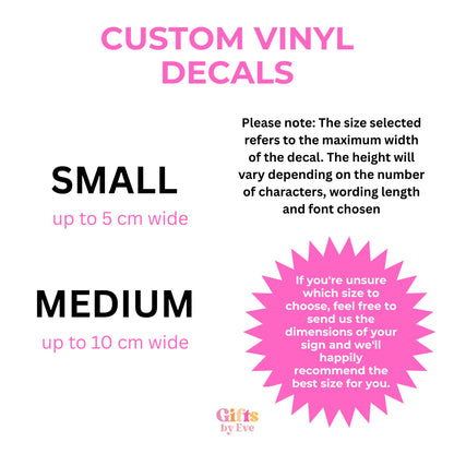 Custom Vinyl Name Labels | Personalised Sticker Decals for Kids, School & Party Items