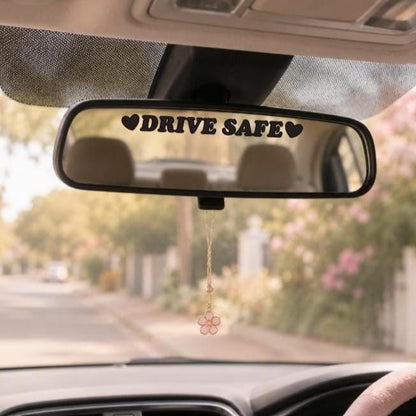 Car Rear View Mirror Decal | Drive Safe We Love You | Come Home Safe | Drive Safe Vinyl Sticker | Car Mirror Decal Gift