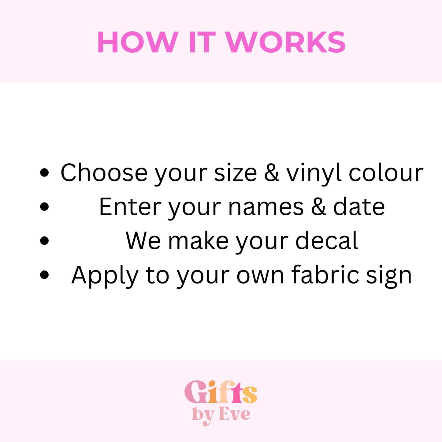 Wedding Welcome Sign Decal | Personalised Iron On Label | DIY Wedding Sign | Custom Names & Date Transfer | Heat Press Vinyl | Wedding Decor