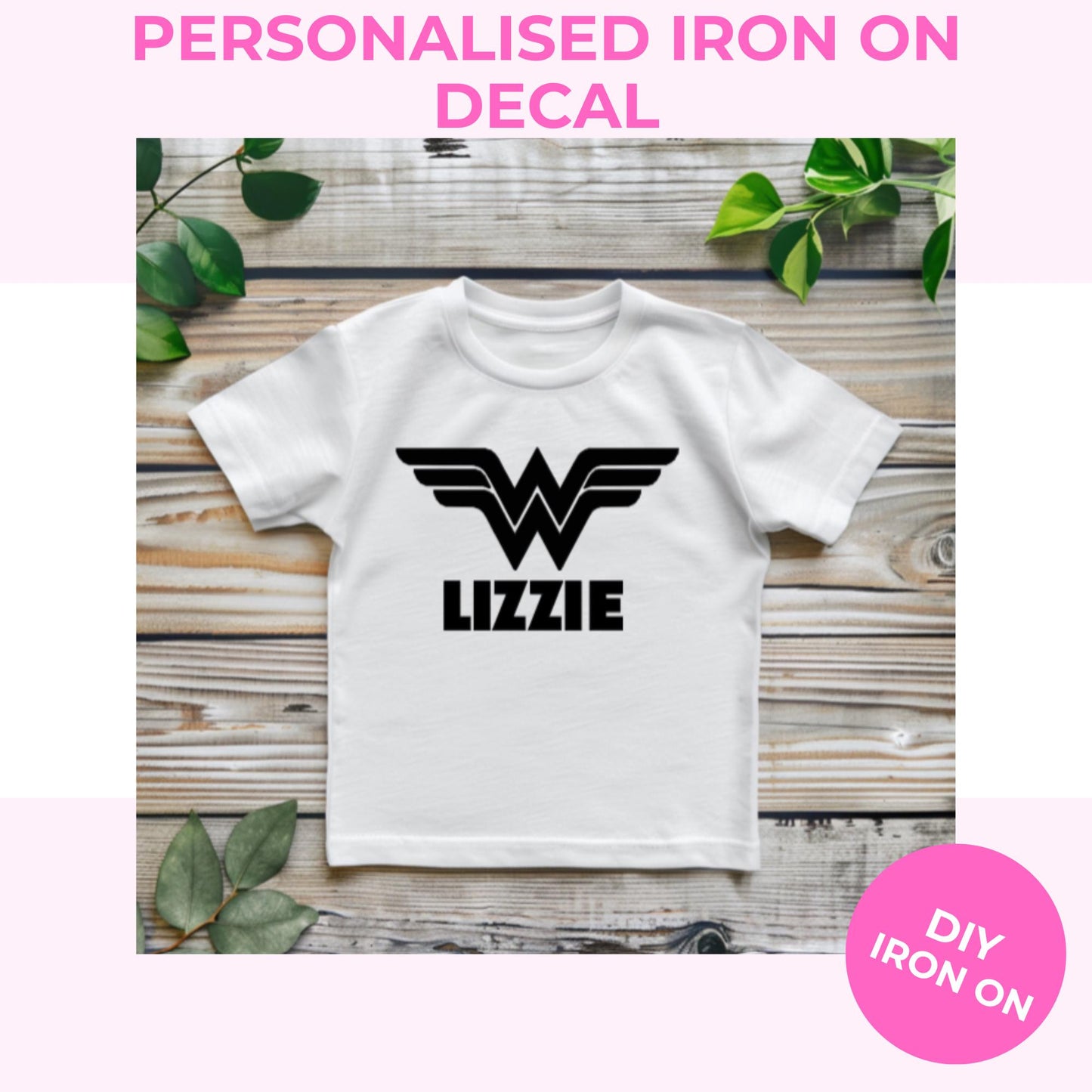 Personalised Iron On Name Labels | Superhero Iron On Decal  | Custom Clothing Name Labels | Kids Clothing Name Tags