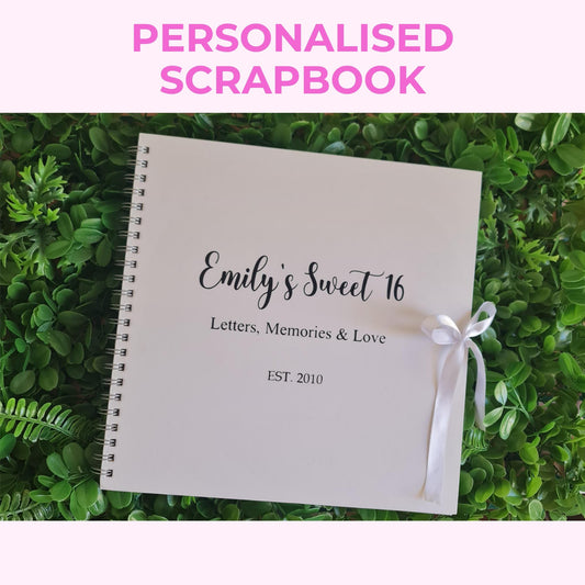 Personalised Birthday Scrapbook | Custom Birthday Memory Book | Birthday Photo Album | Keepsake Journal | Birthday Guest Book|Sweet 16 Party