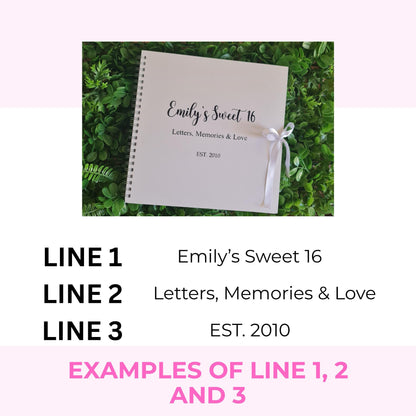 Personalised Birthday Scrapbook | Custom Birthday Memory Book | Birthday Photo Album | Keepsake Journal | Birthday Guest Book|Sweet 16 Party