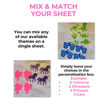 Kids Waterproof Stickers for School Supplies | Kids Vinyl Label Sheet | Waterproof Labels for School Supplies, Lunch Boxes & Drink Bottles