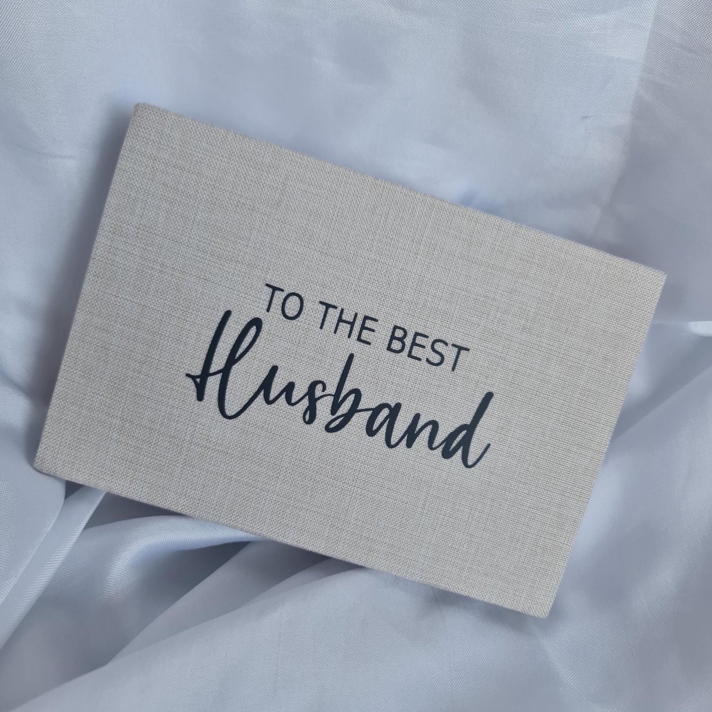 Pregnancy Announcement Keepsake Box | You're Going to Be a Daddy Gift | Baby Reveal Box for Husband | Linen Photo Box | New Dad Gift