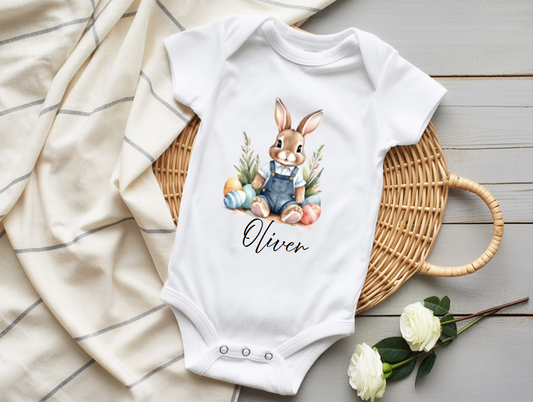 Personalised Baby First Easter Bodysuit | Custom Name Easter Outfit